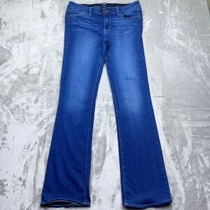 PAIGE Manhattan Bootcut Jeans Women's Sz 31 Dark Wash Denim USA Western Grunge